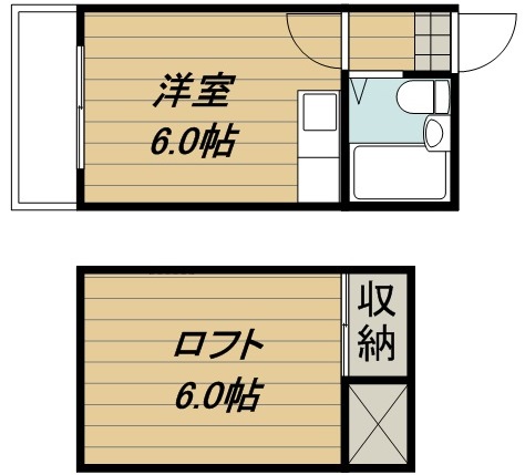 フジレジデンス I-208号室 間取り