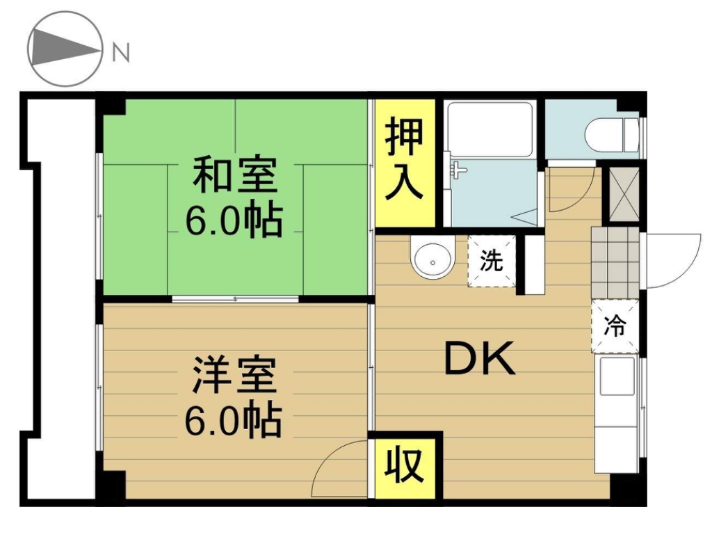 第２植野ハイツ 203号室 間取り