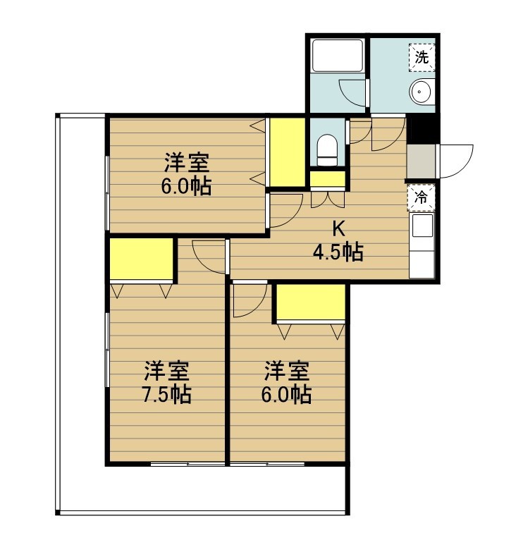 パークハウス中町 202号室 間取り