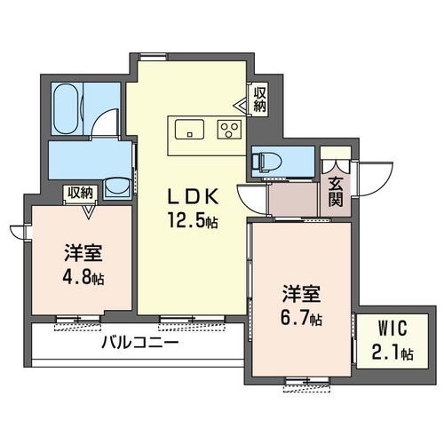 レジェール 303号室 間取り