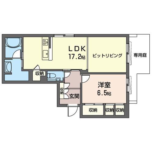 ｃｏｍｆａｒｍ　Ⅱ 107号室 間取り