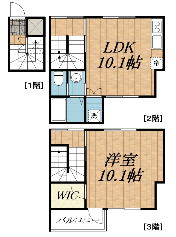 Ｆ．Ｐａｒｋ　ＲｅｓｉｄｅｎｃｅⅢ 202号室 間取り