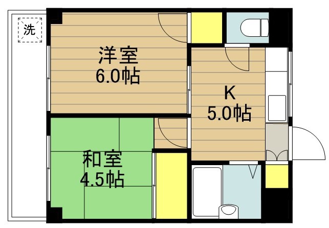 大東京戸田公園ハイツ 402号室 間取り