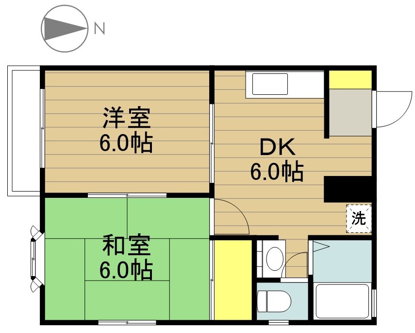 エスペランサ 201号室 間取り