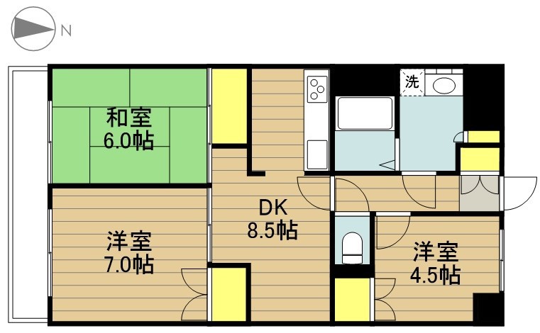 ヴィラエスティナ２番館 間取り図