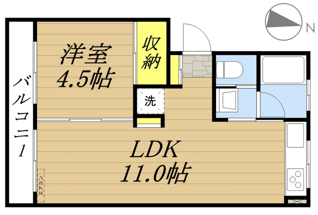 中村マンション 201号室 間取り