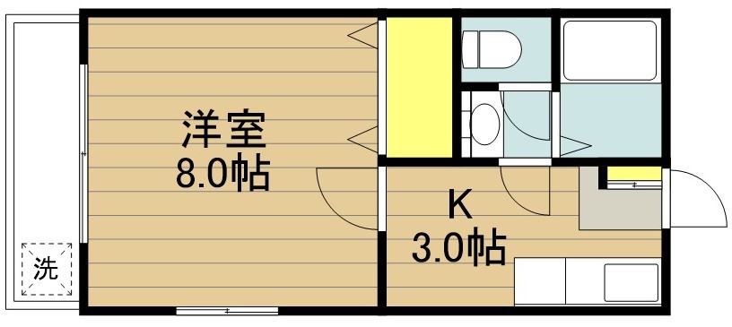 カオルハイツⅡ 207号室 間取り