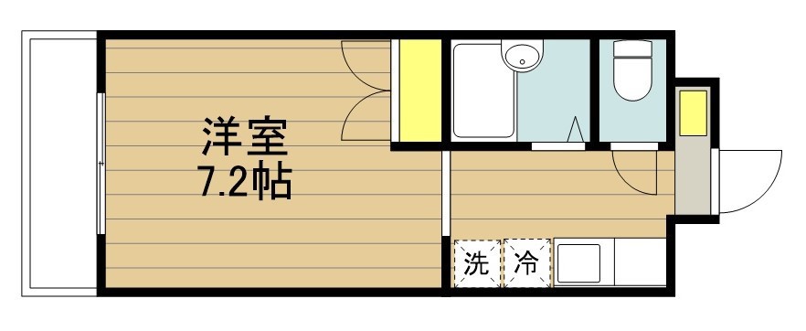 クローバーハイム 208号室 間取り
