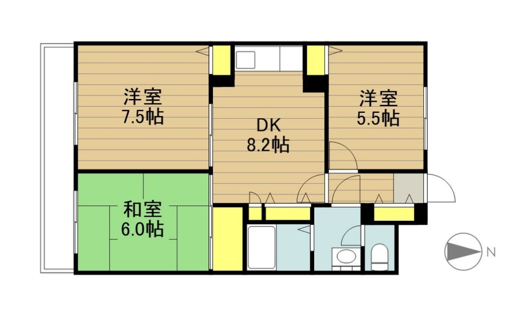 グランドールＵＮＳ 804号室 間取り