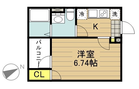 カインドネス蕨Ⅱ 202号室 間取り