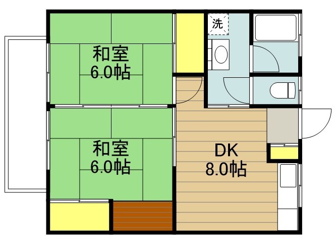 サンエイハイツ 101号室 間取り
