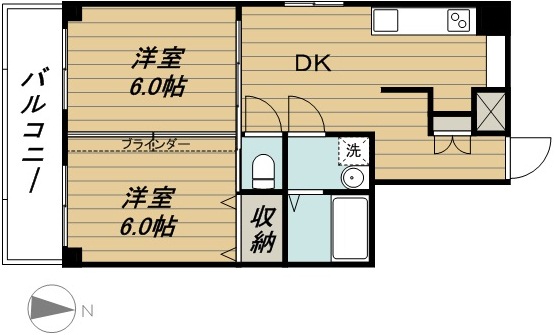 エトワール戸田 201号室 間取り