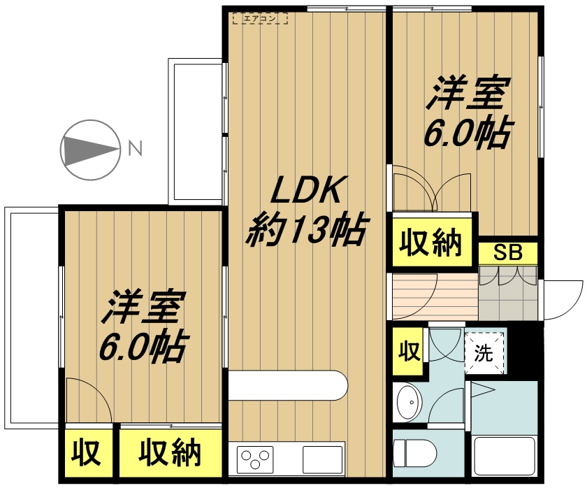 ドミール欅 205号室 間取り