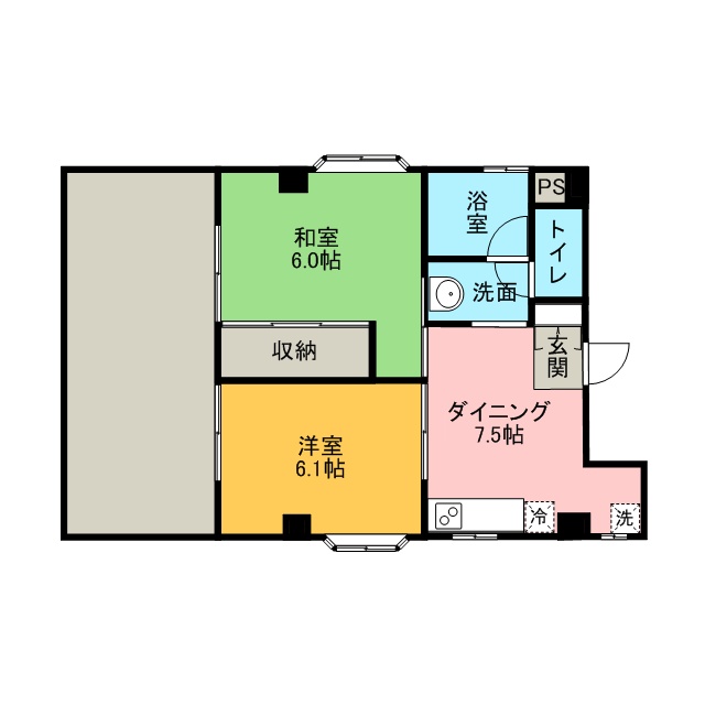 イズミハイム 403号室 間取り