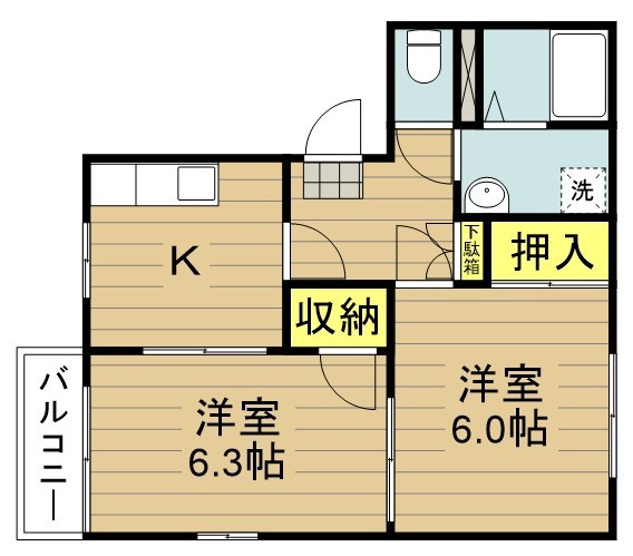 ファームハイツＡ 203号室 間取り