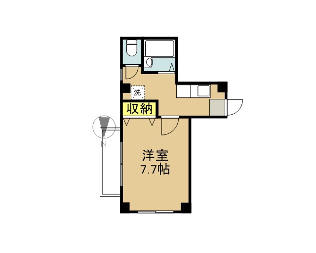 パープルシャトー 101号室 間取り
