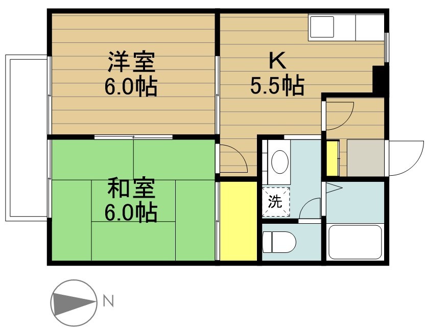 プリモ野島 203号室 間取り