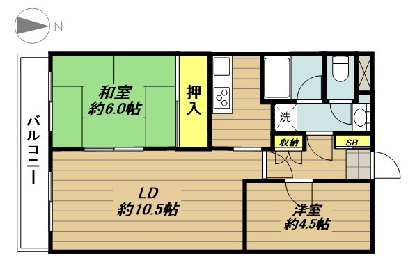 サンリット蕨 202号室 間取り