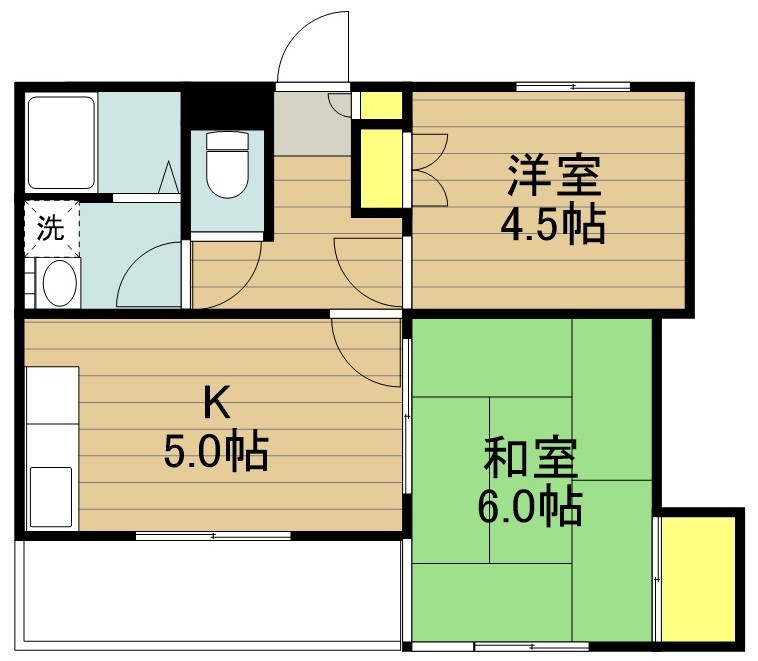 セザール戸田 403号室 間取り