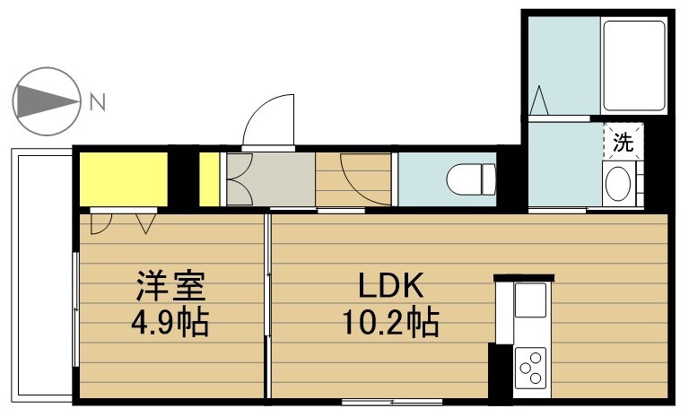 Ｓａｒｅｎｅ　Ｃｏｕｒｔ 101号室 間取り
