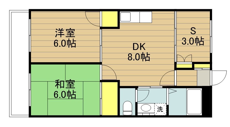 ハイツニューエイト 211号室 間取り