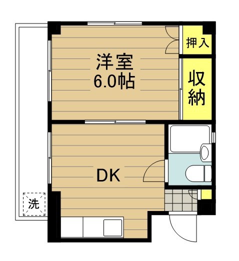 守口ハイツ 301号室 間取り
