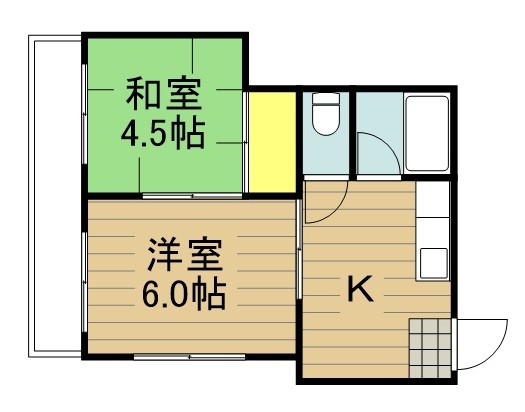 コーポ平岩 102号室 間取り