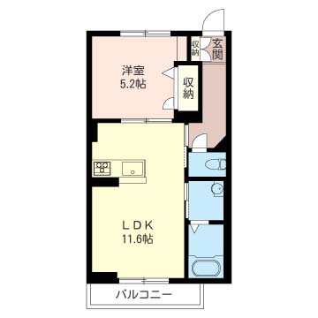 櫻 102号室 間取り