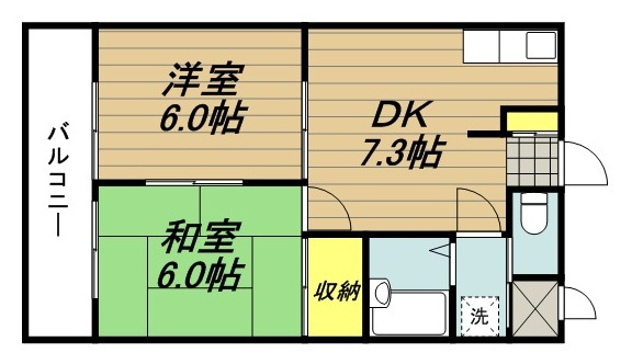 戸田岡昭マンション 201号室 間取り