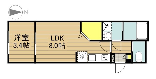 ＫＥＩＡＩ　ＲＥＳＩＤＥＮＣＥ　北戸田 102号室 間取り