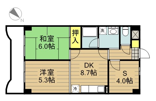 グレイスマンション 402号室 間取り
