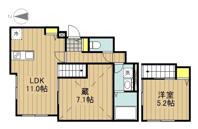 リッチグレイス 101号室 間取り
