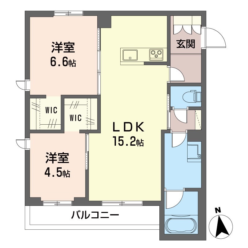 デール 101号室 間取り