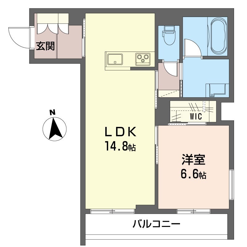 デール 203号室 間取り