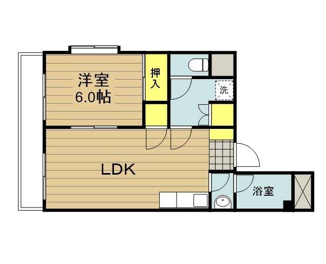 スエタケビル 401号室 間取り