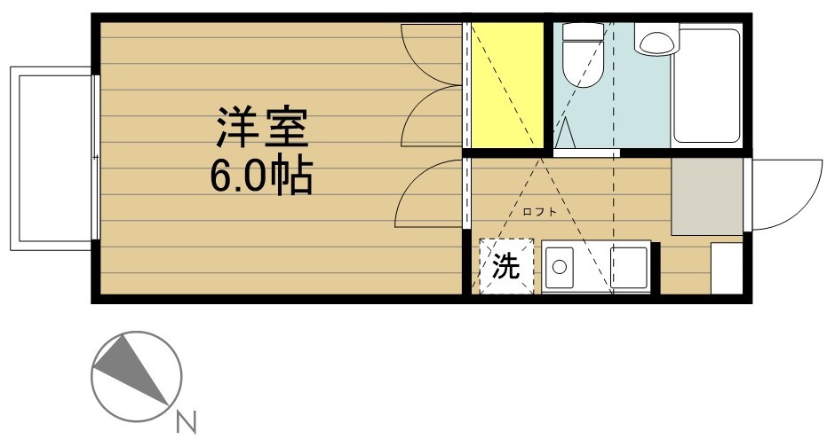 コーポ幸松 105号室 間取り