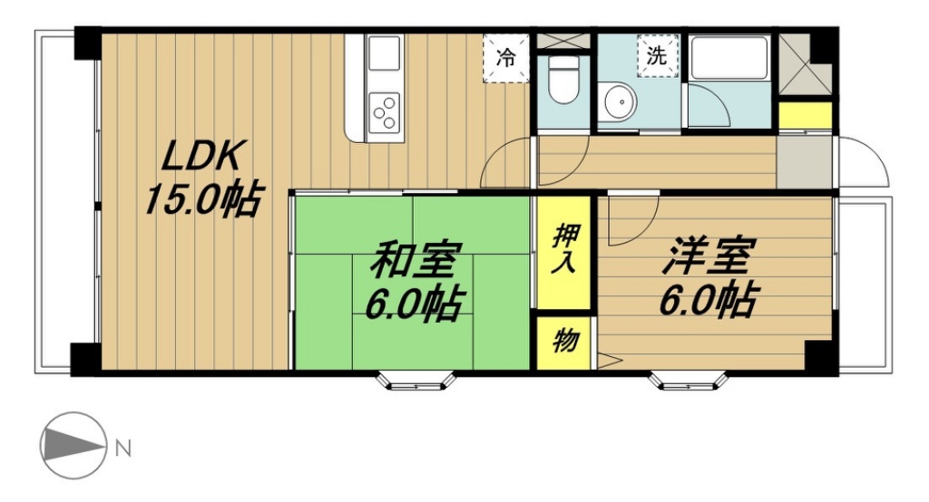 フォンティーヌ下前 403号室 間取り