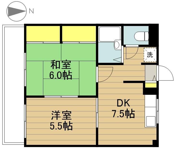 エステートピアカモシタ 203号室 間取り