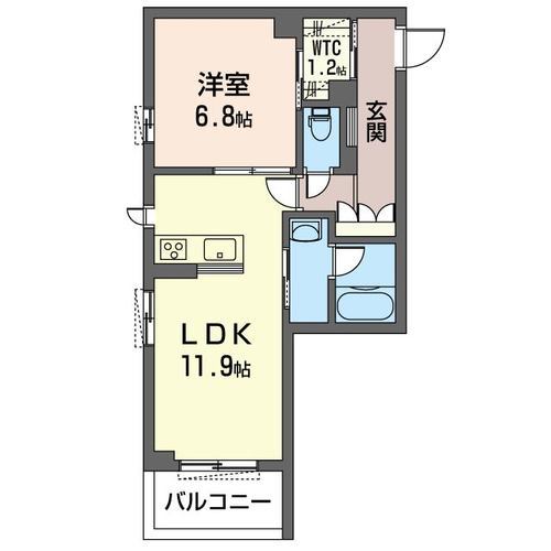 エスポワールＹＫ 203号室 間取り