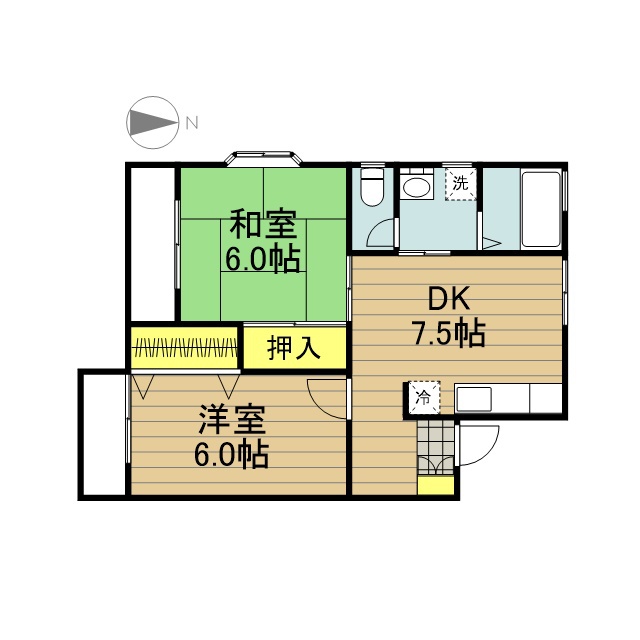 グリーンハイツＣ 201号室 間取り