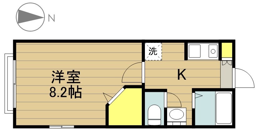 錦ハイツＥ 202号室 間取り