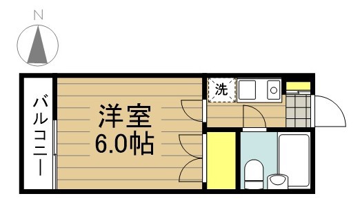 メゾン中尾第７Ｂ 208号室 間取り