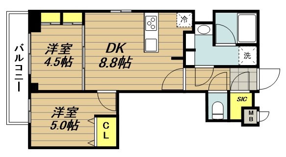 ＳーＲＥＳＩＤＥＮＣＥ北戸田 105号室 間取り