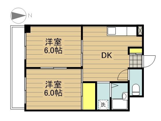 喜沢南ハイツ 304号室 間取り