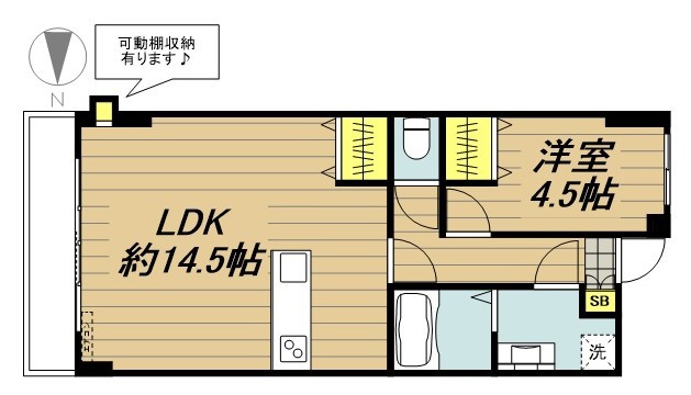 ２９７ハイム 303号室 間取り