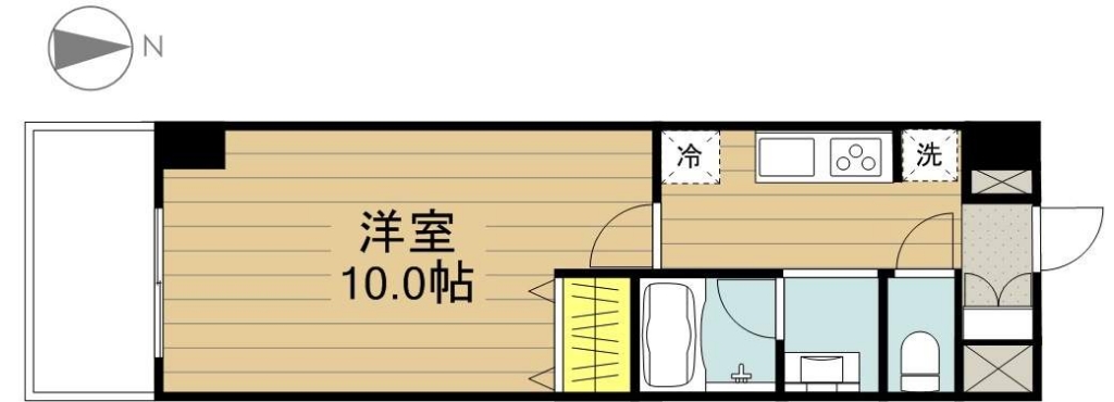 ＦＯＵＮＴＡＩＮ　ＰＡＲＫ　ＳＩＤＥ　空 506号室 間取り