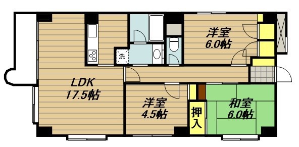 エトワール南 501号室 間取り
