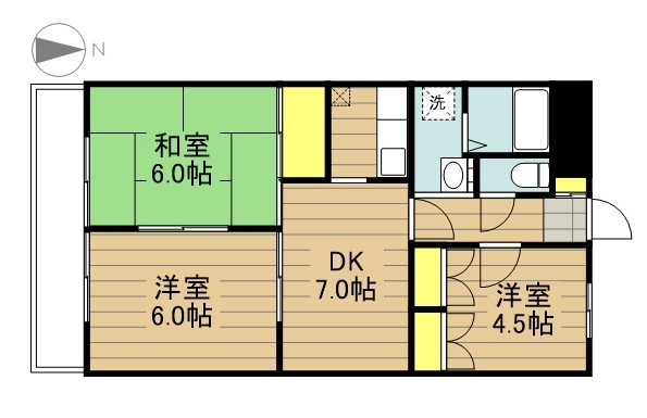 パレ・グランドール 303号室 間取り