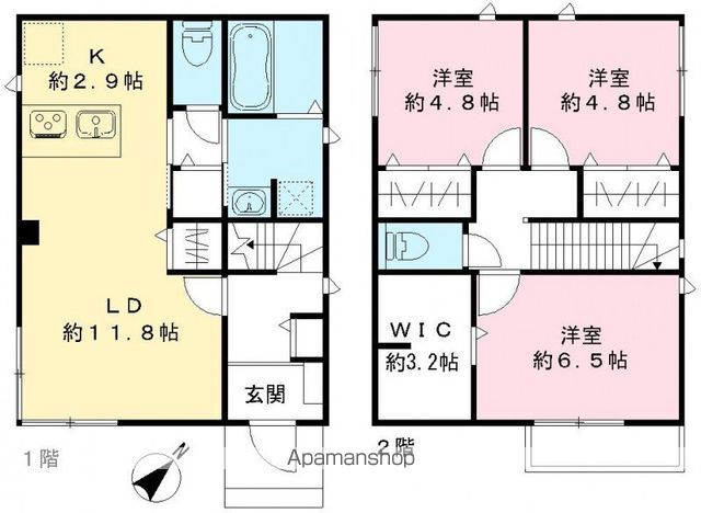 戸田市氷川町３丁目戸建　Ａ棟 間取り
