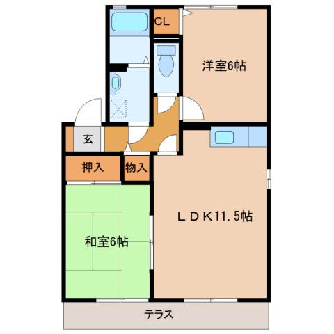 福岡県小郡市大崎800-5 間取り